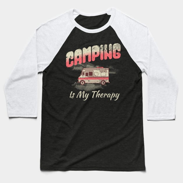Camping Therapy T-Shirt Baseball T-Shirt by With Own Style